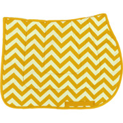 Yellow and White Chevron Saddle Pad - USA Made