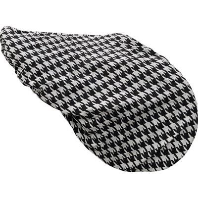 Houndstooth Black and White Saddle Cover