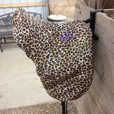 Leopard Print English Saddle Cover