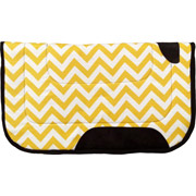 Yellow and White Chevron Western Saddle Pad