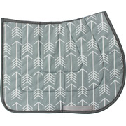 Grey and White Arrows Saddle Pad - USA MADE