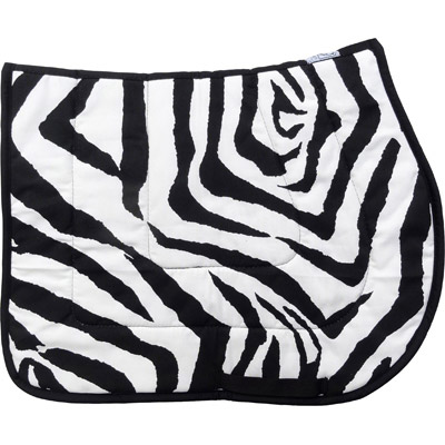 Zebra Animal Print English Saddle Pad