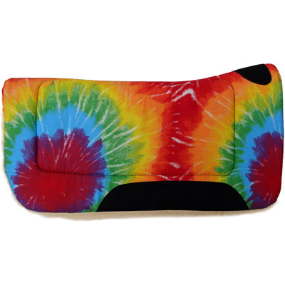 Tie Dye Contoured Western  Saddle Pad - 30 x 30 - USA Made