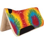 Tie Dye Contoured Western  Saddle Pad - 30 x 30 - USA Made