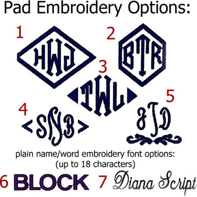 Customization - Add Words or Monogram to Western Pads