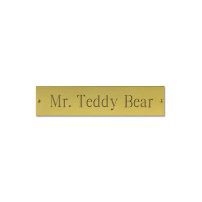 Custom Engraved Brass Stall Name Plate