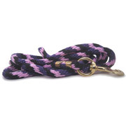 9ft Horse Lead - Poly Rope - Purple Black Combo