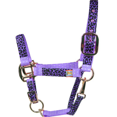 Leopard Purple Horse Halter