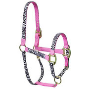 Zebra Pink Horse Halter