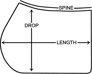 diagram of saddle pad and how we provide measurements