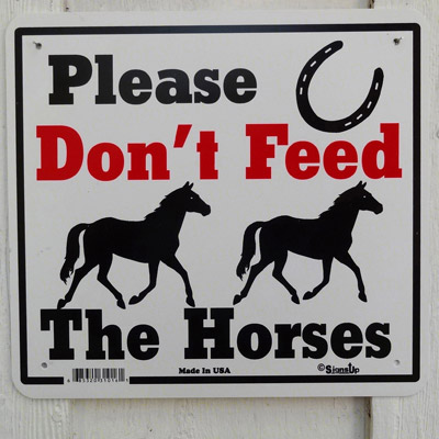 Don't Feed Horses   - Large All Weather Sign