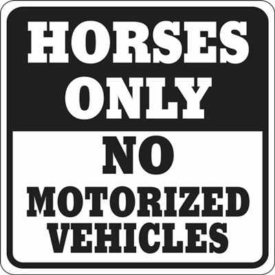 Horses Only – No Motor Vehicles - Large All Weather Sign