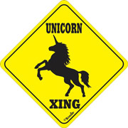 Unicorn Crossing - Large All Weather Sign