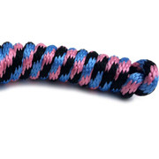 9ft Horse Lead - Poly Rope - Pink Blue Black