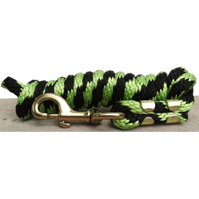 9ft Horse Lead - Poly Rope - Lime and Black