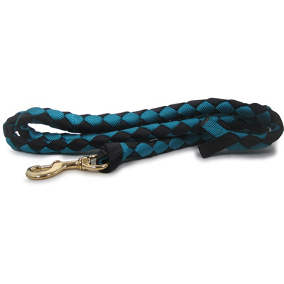 Teal Blue Braided Nylon Lead Rope