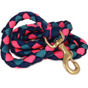 Teal Blue Braided Nylon Lead Rope