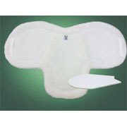 White Fleece English Show Saddle Pad with Extra Padding