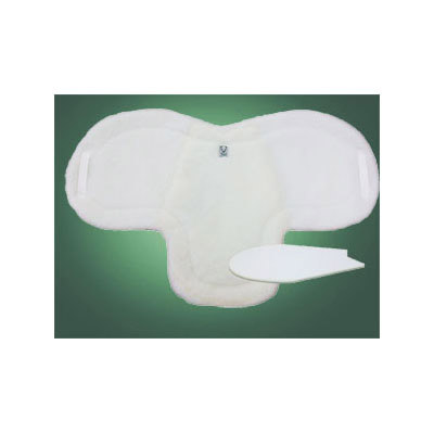 White Fleece English Show Saddle Pad with Extra Padding