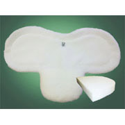 White Fleece Show Saddle Pad with Correction Shims