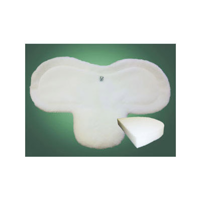 White Fleece Show Saddle Pad with Correction Shims