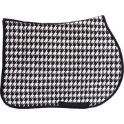 Black & White Houndstooth English Saddle Pad - USA MADE