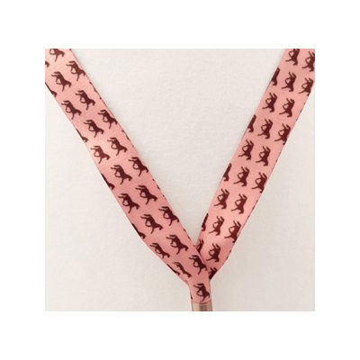 Trotting  Horses Pink and Brown Neck Lanyard