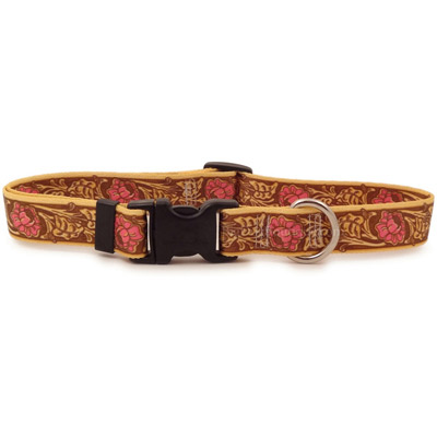 Faux Tooled Leather Dog Collar