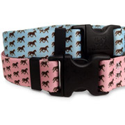 Little Horses Dog Collar - Pink or Blue