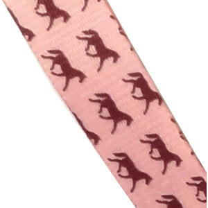 Trotting  Horses Pink and Brown Neck Lanyard